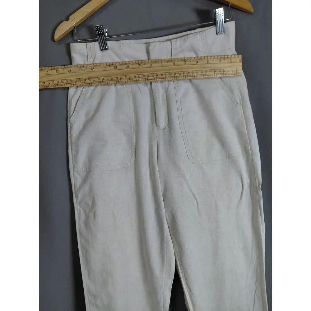 BANANA REPUBLIC Linen Beige Lightweight Pants Women Size 2